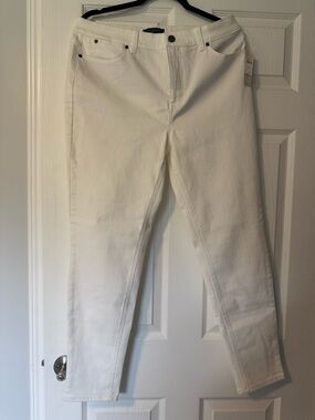 Talbots White Straight-Leg Jeans